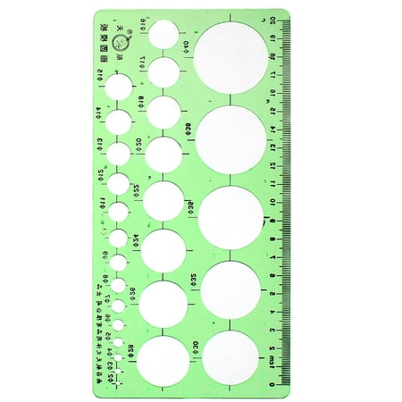 Unique Bargains 2mm-40mm Diameter Range Circles Measuring Drawing Stencil Template Ruler Supplier