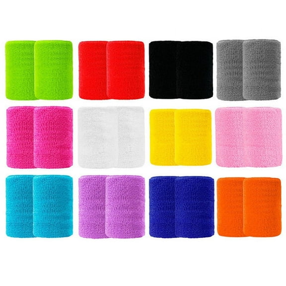 6PCS Wrist Sweatbands Thick Terry Cloth Wristbands for Men and Women Athletic Sweat Bands for Sports Tennis Gym Basketball,Gray