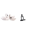 thumbnail image 1 of Figuras de cisne de resina, esculturas ornamentales, diseño artístico abstracto, centros de mesa decorativos, resina ligera, ideal para coleccionistas, 1 of 8