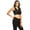 Black, variant on Summer Womens Sparkle Stripe Front Sequin Slim Fit Cropped Vest Tank Tops