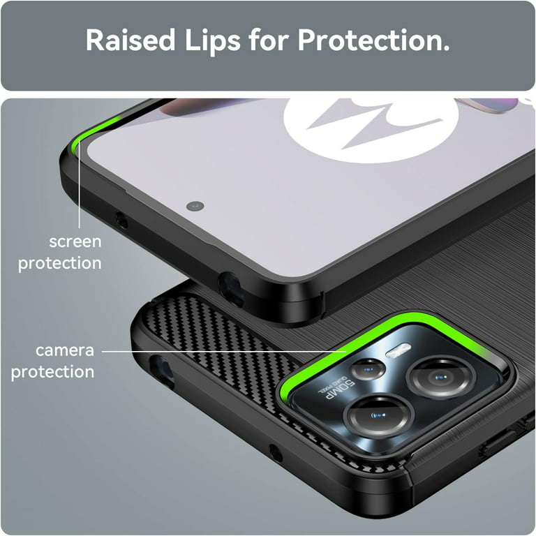 CoverON For Motorola Moto G13 / Moto G23 Phone Case, Slim Lightweight TPU  Minimal Cover Carbon Fiber, Black 
