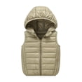thumbnail image 2 of Boys Girls Hooded Puffer Vest,Kids Winter Down Vest, Sleeveless Zipper Jackets Outerwear, Lightweight Warm for Daily Wear,Green,110, 2 of 4