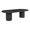 thumbnail image 2 of Dobby Mid-Century Modern Extendable Oval Wooden Dining Table (Black), 2 of 6