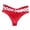 Red, variant on Women's Transparent Hollowed Out Seamless Panties Low Waist High Elasticity Lifting Spicy Mesh Thong Underwear