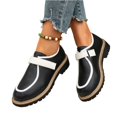 thumbnail image 4 of Women’s Casual Slip on Tassel Loafers Dressy Non-Slip Chunky Sole Leather Womens Casual Shoes Comfortable Walking Shoes Slip On Shoes Women Wide Toe Box Business Loafers Moccasins Comfort Flats 36, 4 of 5