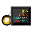 thumbnail image 1 of Amperaje de voltaje de corriente CA Monitor de energía 6 en 1 Pantalla digital LCD Voltímetro Amperímetro CA 50.0-300.0V 100A Mini multímetro Voltímetro Vatímetro con transformador de corriente CT, 1 of 5