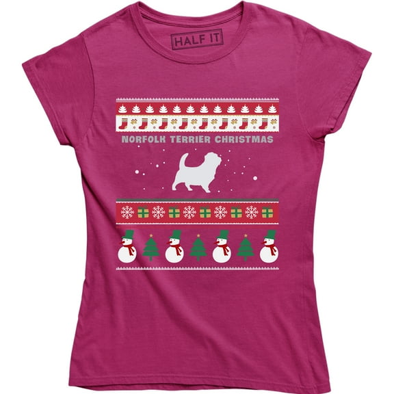 Norfolk Terrier Christmas - Xmas Holiday Dog Lover Women's T-Shirt