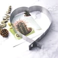 thumbnail image 4 of Molde para hornear pasteles de acero inoxidable, molde retráctil ajustable para pasteles, artilugio para hornear círculo de mousse de amor, 27*25*5cm, 1 pieza Electrónica, 4 of 5