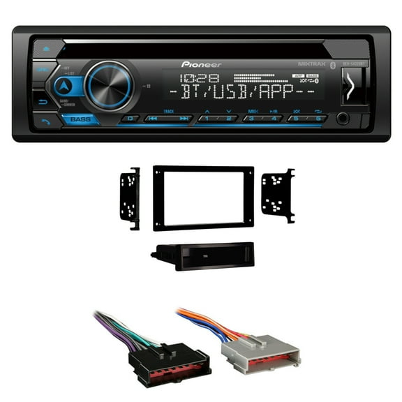 Pioneer Single DIN CD w/ Bluetooth Car Stereo Upgrade for 1987-1993 Ford Mustang Includes In-Dash Car Stereo, Dash Kit and Harness
