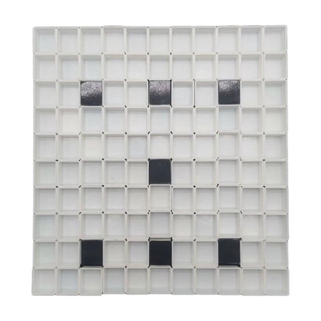 200 godets vacíos blancos de plástico para acuarela, medio godet