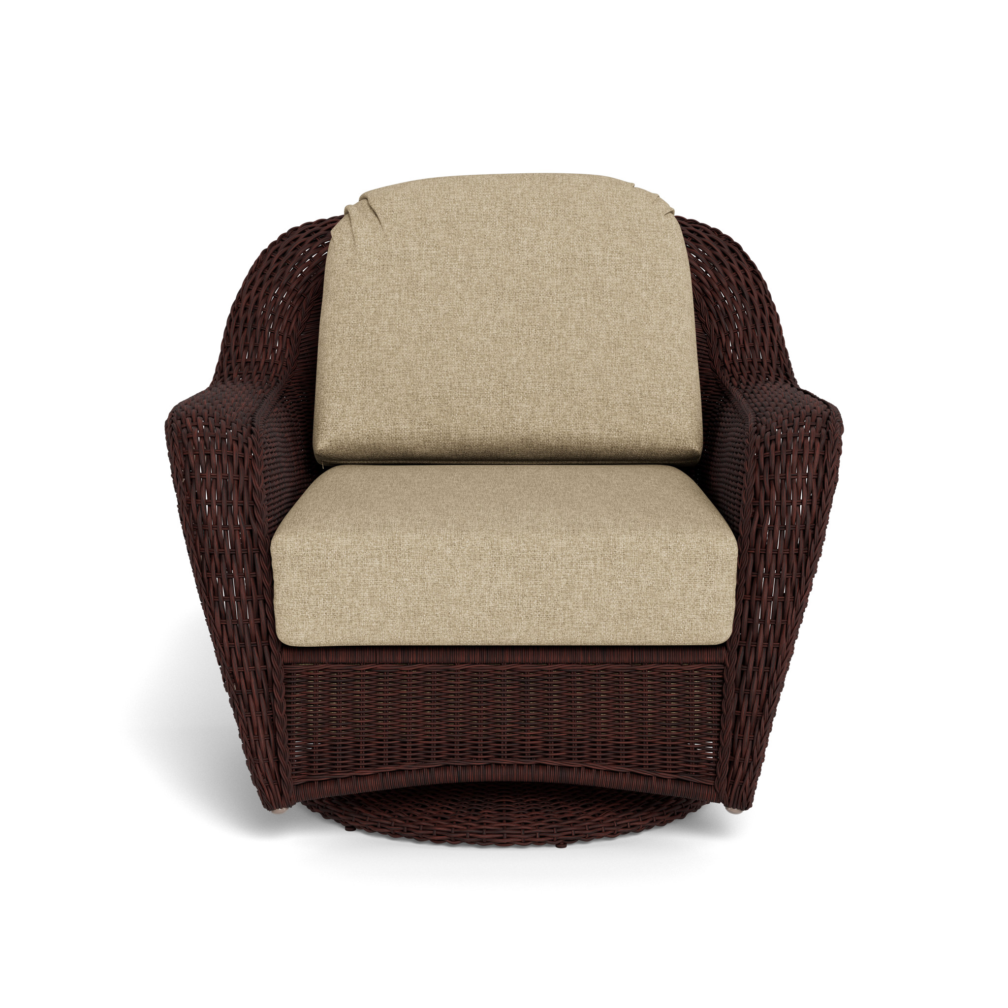 Sea Pines Swivel Glider Club Chair, Java, Canvas Natural - image 2 of 5