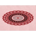 thumbnail image 1 of Ahgly Company Indoor Rectangle Patterned Light Red Pink Area Rugs, 4' x 6', 1 of 6
