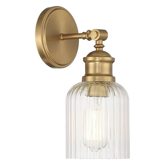 Trade Winds Harold 1-Light Wall Sconce in Natural Brass