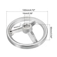 thumbnail image 2 of Unique Bargains 120mm/4.72 Inch Diameter Rotary Handwheel, 2 Pack Cast Iron with Handle for Milling Machines Lathes, 2 of 4