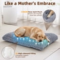 thumbnail image 5 of Sasttie Large Dog Bed, Soft Rose Velvet Washable Crate Pad for Medium and Large Dogs, Non-Slip Bottom, Suitable Kennel Cage and Cat Bed Mat, 35 x 23 in, Gray, 5 of 7