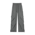 thumbnail image 3 of Men'S Baggy Cargo Pants Waterproof Wide Leg Elastic Waist Parachute Pants With Pockets Loose Streetwear Outdoor Hiking, 3 of 8