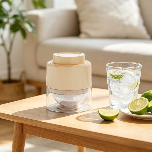 Outdor Silicone Ice Maker With Lid Easy Release Sphere Tray For Whiskey Cocktails And Freezer