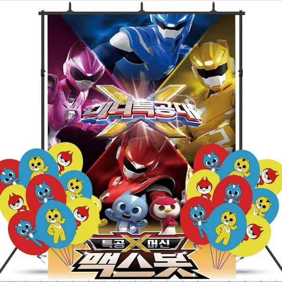 Miniforce Backdrop Balloons Banner Party Decorations Taspestry Wall Decor Background Poster Supplies