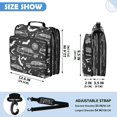 thumbnail image 3 of Gothic Insect Printed Zipper Binder with Handle&Shoulder Strap 2 inch 3 Ring 500+300 Sheet Capacity File Folder Organizer, 3 of 8