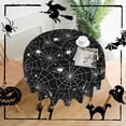 thumbnail image 5 of Halloween Spider Web Round Tablecloth 60 Inch Stars Tablecover Anti-Wrinkle Waterproof Wipeable Table Cloth for Kitchen/Home Decoration, 5 of 7