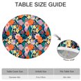 thumbnail image 6 of Pioneer Flower Floral Print Pattern Round Fitted Tablecloth with Elastic Edge,Dining Table Cover Waterproof,Outdoor Round Tablecloth for Camping,Dining,Indoor and Outdoor, 6 of 7