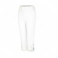 thumbnail image 4 of MKOSPLRT Capri Leggings for Girl High Waist Stretchy Yoga Gym Capris Solid Color Slim Fit Workout Athletic Leggings with Cut Hem, 4 of 9