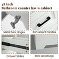thumbnail image 6 of Dodrehome 36" Bathroom Vanity with Sink Combo, Freestanding Bathroom Storage Cabinet with Ceramic Sink, 2 Soft Closing Doors and 3 Drawers, White, 6 of 8