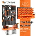 thumbnail image 2 of Wall Mount Parts Rack  Wall Mounted Storage Bins Parts Rack  Storage for your Nuts  Bolts  Screws  Nails  Beads  Buttons  Other Small Parts, 2 of 6