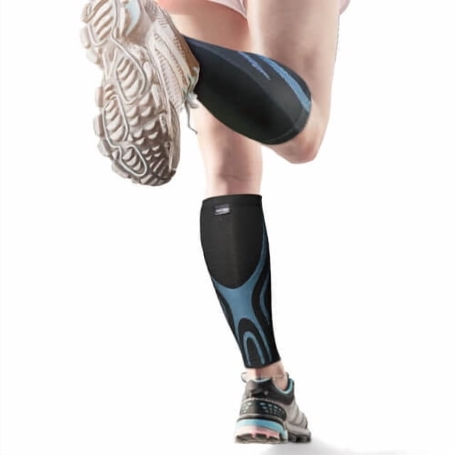 Daosport Manga Para Pantorrilla De Triple Compresion Azul Chica Par