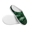 thumbnail image 3 of Lsque Ferns Leave Green Foliage Pattern Womens Comfort Cotton on Scuff With Memory Foam and Anti-skid Sole Slipper-44/45, 3 of 7