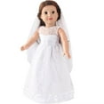 thumbnail image 2 of 18" Doll Wedding Dress - AlevRam Elegant Doll Clothes for 18 Inch Dolls, Perfect Birthday Gift for Kids", 2 of 6