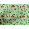 thumbnail image 4 of oneOone Cotton Poplin Light Mint Green Fabric Leaves|Palm Tree & Dinosaur Quilting Supplies Print Sewing Fabric By The Yard 42 Inch Wide, 4 of 4
