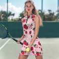 thumbnail image 3 of KUIFORTI Strawberry Matching Couple Tennis Shirts Matching Couple Sport Shirts Woman Golf Clothing Set with Pocket Built in Shorts Quick Dry for Golf,Tennis,Hiking,Running,Gym, 3 of 7