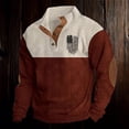 thumbnail image 1 of Chandail Sans Capuche pour Homme à Manches Longues, Col Ras du Cou, Chandail à Enfiler pour un Confort et un Style Quotidiens avec une Ambiance Mode Urbaine Décontractée, 1 of 4