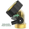 thumbnail image 4 of 3/4" Brass Shut Off Valve Gooseneck Garden Hose Connector, for easy grip, easy to turn on and off，2 Pack, 4 of 5