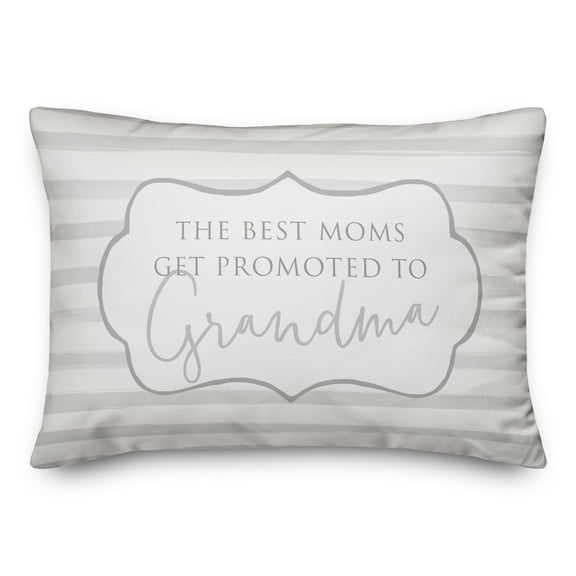 Creative Products The Best Moms get Promoted to Grandma 14x20 Spun Poly Pillow