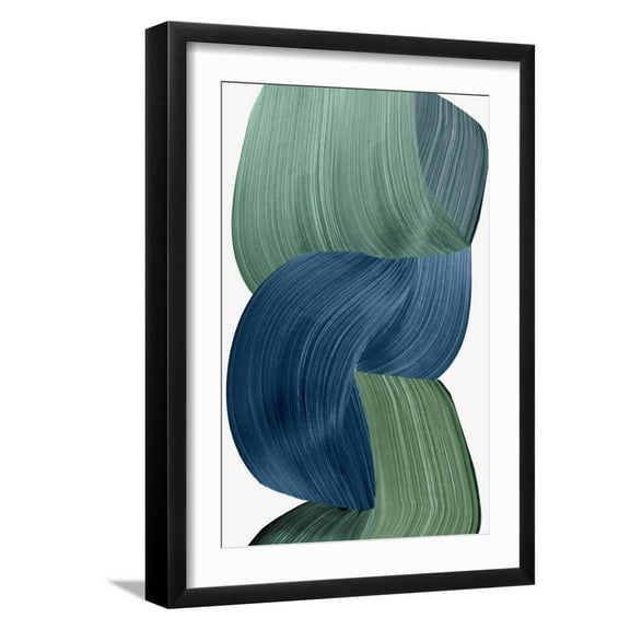 Art.com Harmonious Green I Art Print, Black Frame Wall Art, 17" x 23"