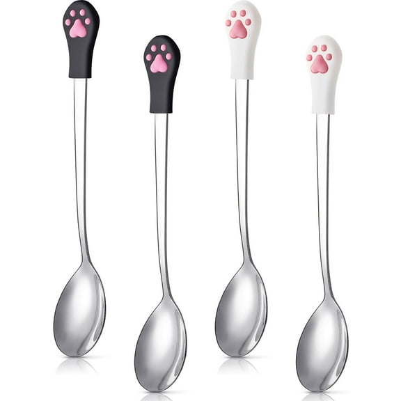 Genreen 6-in Stainless Steel Pet Can Spoon & Opener Set (4-Piece) – Effortless Pet Food Scooping & Can Opening Tool for Cats & Dogs