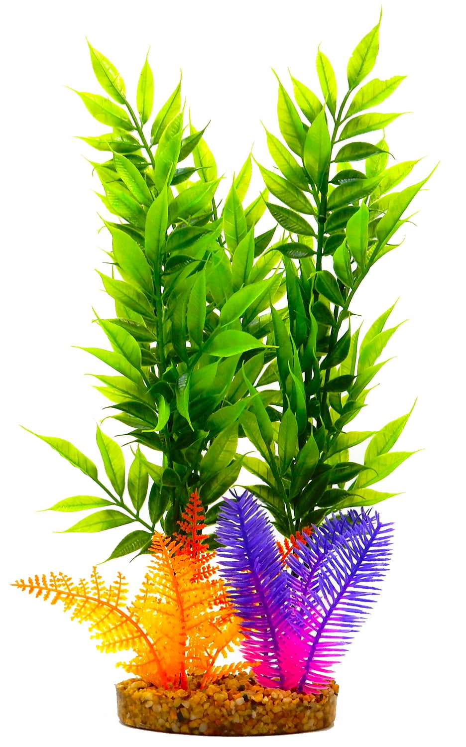 (3 pack) Aqua Culture XL Standing Aquarium Plant - Multicolor