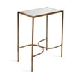 thumbnail image 4 of Kate and Laurel Catriona Modern Glam Metal Skinny Side Table, 19 x 11 x 24, Gold, Rectangular Slim Living Room End Table with Unique Geometric Base for Use as Bedroom Accent or Entryway Decor, 4 of 9