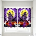 thumbnail image 4 of White Base Pumpkin Witch Hat Bat All Over Kitchen Curtain,Short Panel Window Valance for Sink,Breakfast Nook,Home Decor, 4 of 5