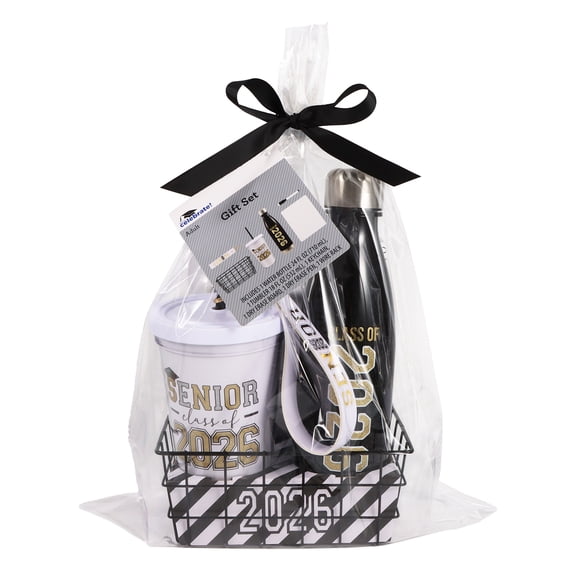 2026 Ready for Adventure Gift Set, Black/Gold/White, 6 Pieces, Graduation by Way To Celebrate