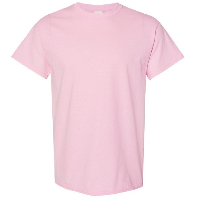 Gildan - Camiseta básica de manga corta Modelo Heavy Cotton para hombre - 100% algodón gordo (Rosa Claro)