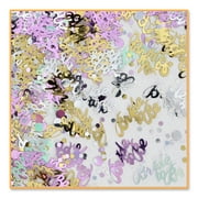 Pack of 6 Metallic Multi-Colored "Bride to Be" Bridal Shower Celebration Confetti Bags 0.5 oz.