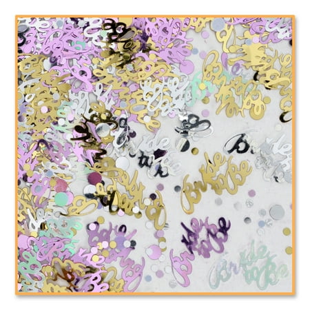 Pack of 6 Metallic Multi-Colored "Bride to Be" Bridal Shower Celebration Confetti Bags 0.5 oz.