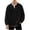 #01 Black, variant on Mens Half Button Textured Sweaters, Lightweight Stretch Pullovers, Textured Long Sleeve Ribbed Cuffs Casual Tops Winter Black M-3XL by Zenithor