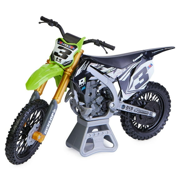 Supercross, Authentic Eli Tomac 1:10 Scale Collector Die-Cast Motorcycle Replica with Display Stand
