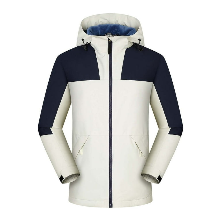 Ecqkame Mens Winter Coats Clearance Men s And Women s Same Autumn And Winter Waterproof Windproof And Thickened All in one Outdoor Sports Warm Jacket