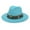 Light Blue, variant on Adults Unisex Retro Western Cowboy Riding Hat Leather Belt Wide Cap Straw Hat