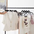 thumbnail image 4 of VECELO 20-Pack Velvet Clothes Hangers, 16.5in Heavy-Duty Hangers with Adjustable Clips, Non-Slip, Space-Saving, Black, 4 of 5